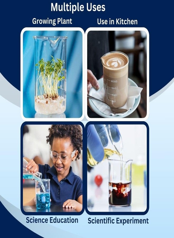 PUSHPA Borosilicate Glass Measuring Beaker With Graduation Marks For School Colleges And Chemistry Lab (100 ML, 1) - Image 5